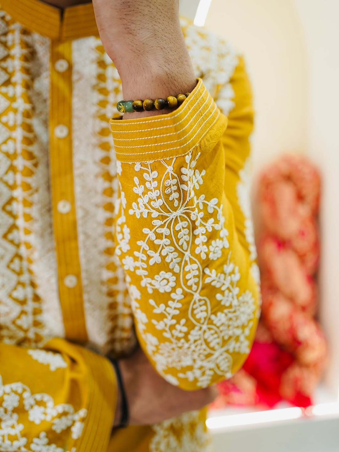 Yellow Ethnic Embroidered Kurta