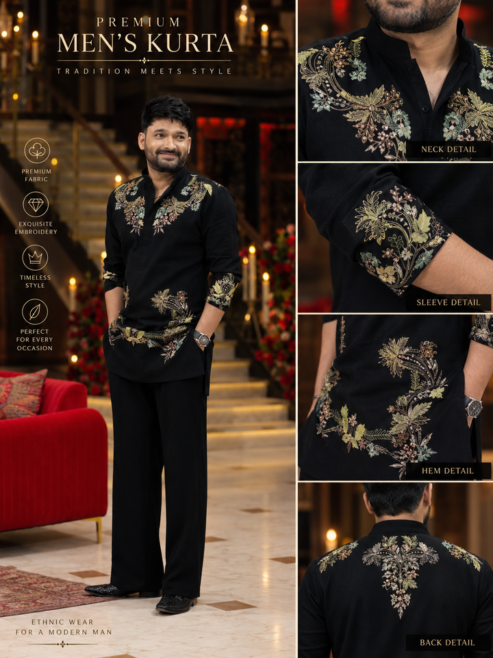 Kapil Sharma Adition Kurta Set With Embroidery