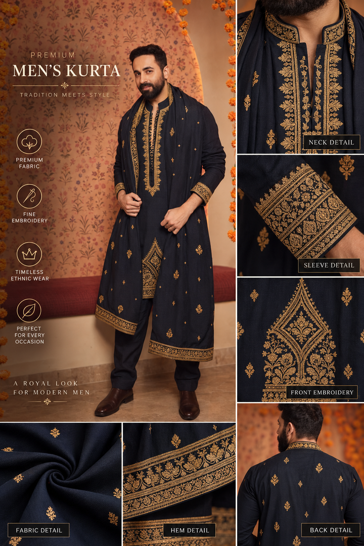 Ayushaman Adition Kurta With  Dupatta Embroidery