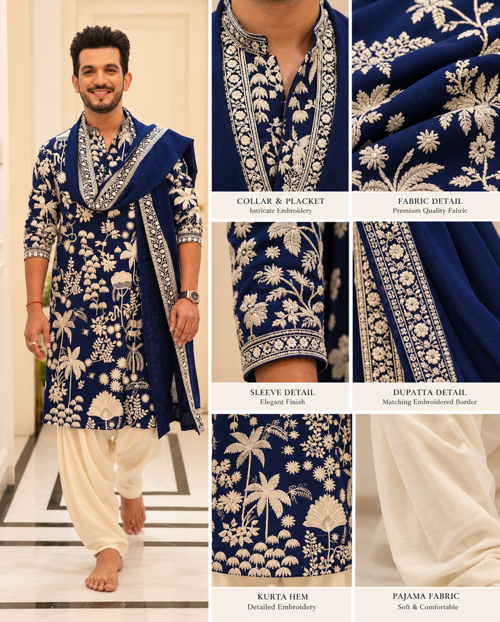 Arjun Addition Kurta Dupatta Set with Embroidery