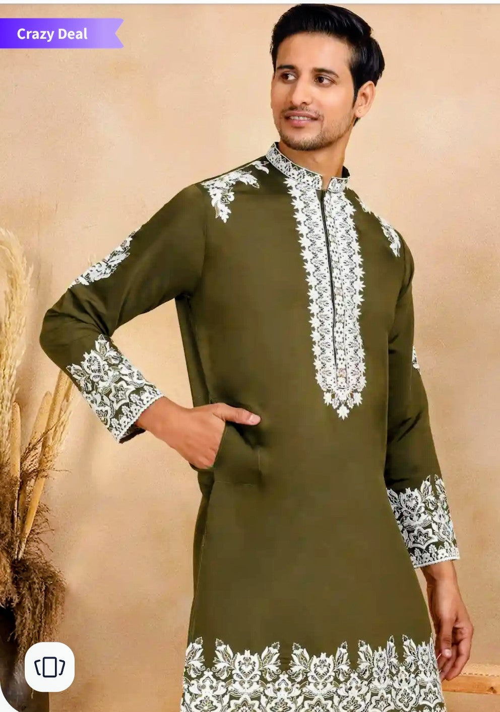 Majestic Green Embroidered Kurta Set
