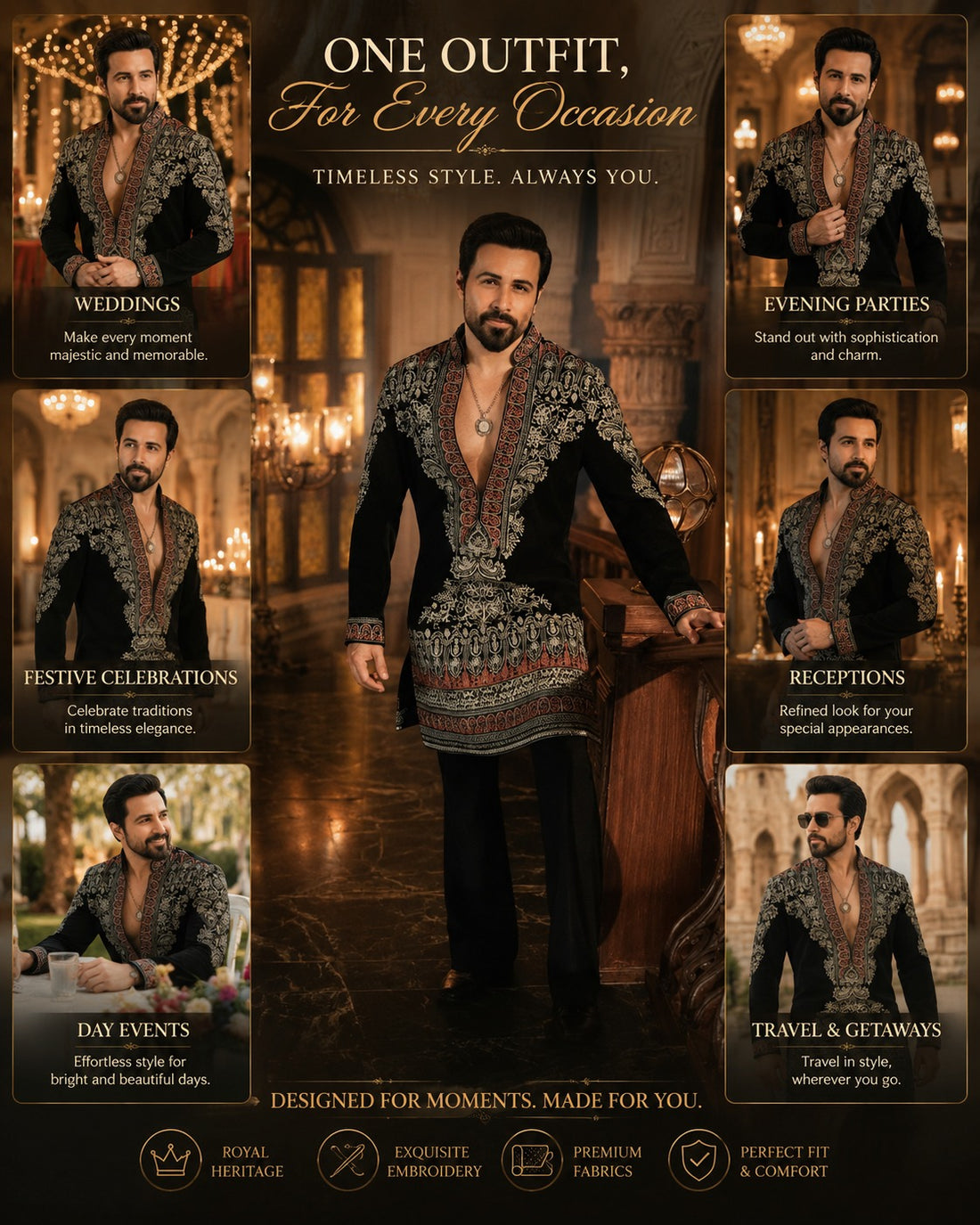 Emraan Hashmi Kurta Set With Embroidery
