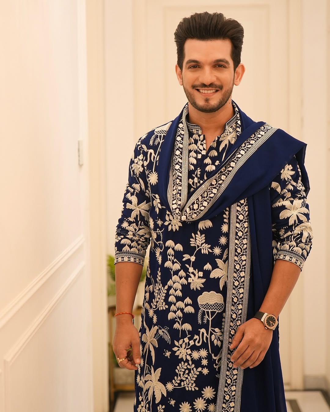 Arjun adition Neavy Blue 💙 Kurta set with Embroidery