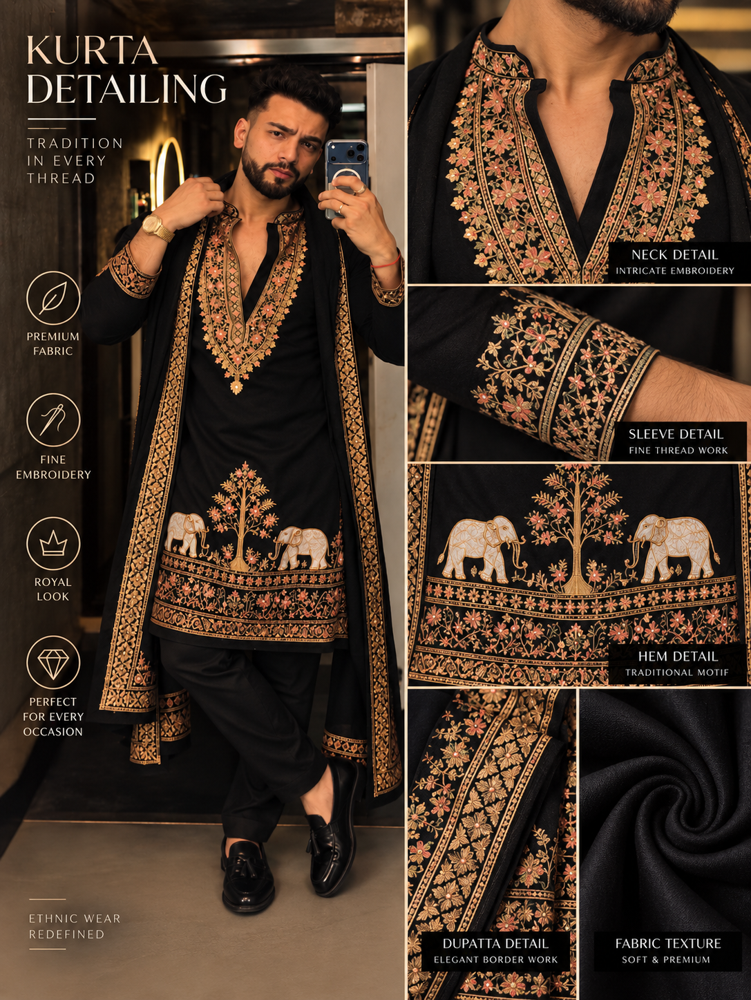 Elvish Yadav Adition Kurta pyjama With Dupatta