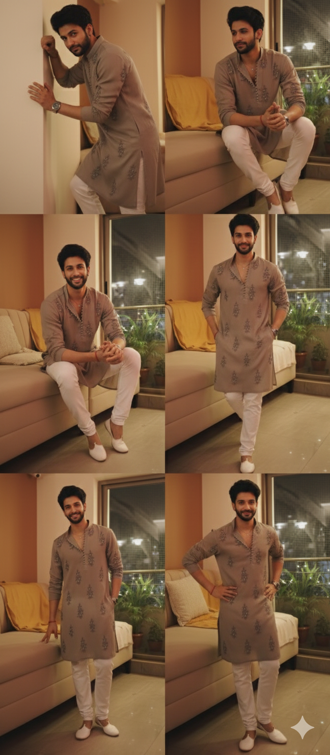 Simmer Chiku kurta Pajama With Embroidery work