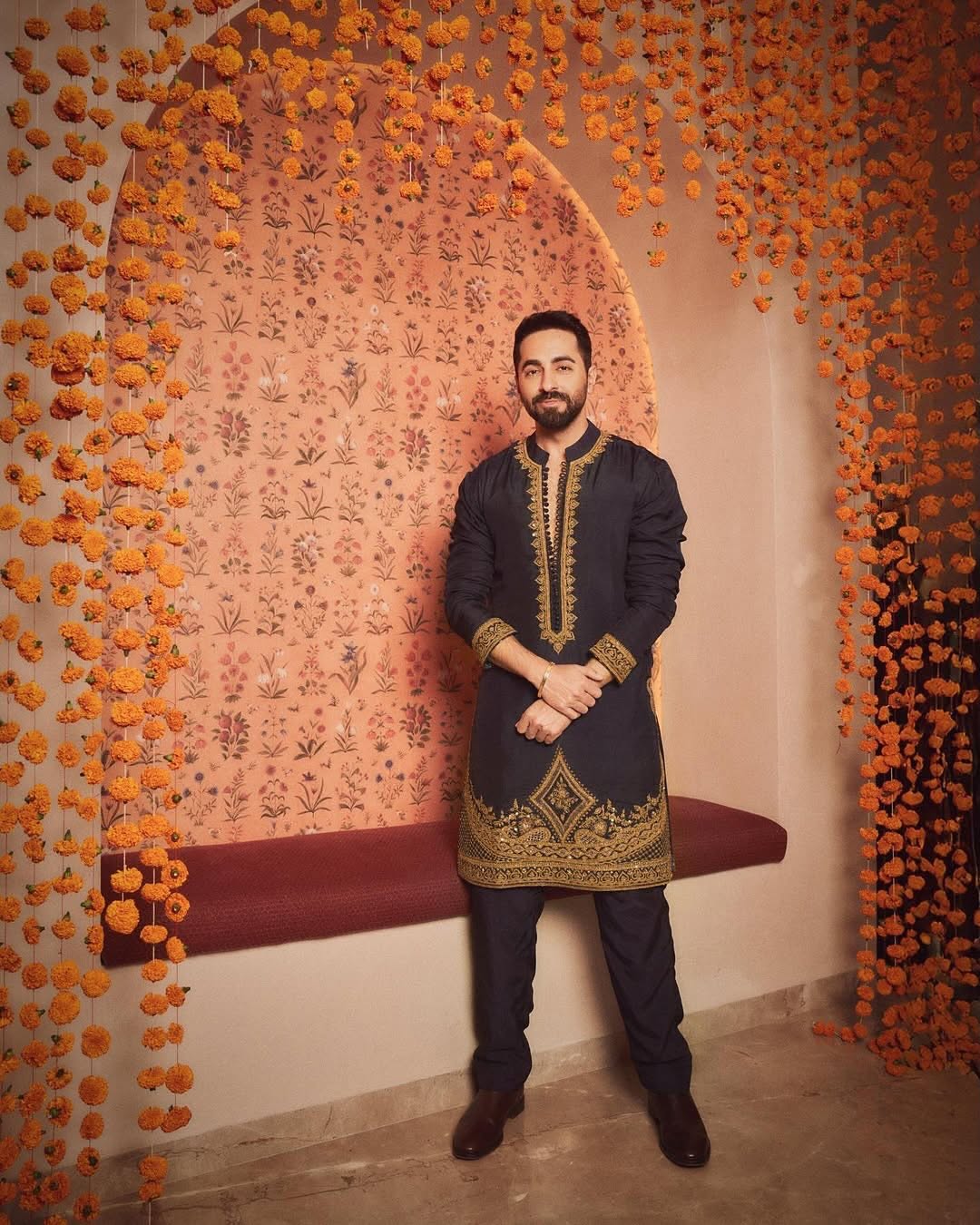 BLACK Kurta Pajama With Dupatta Embroidery work