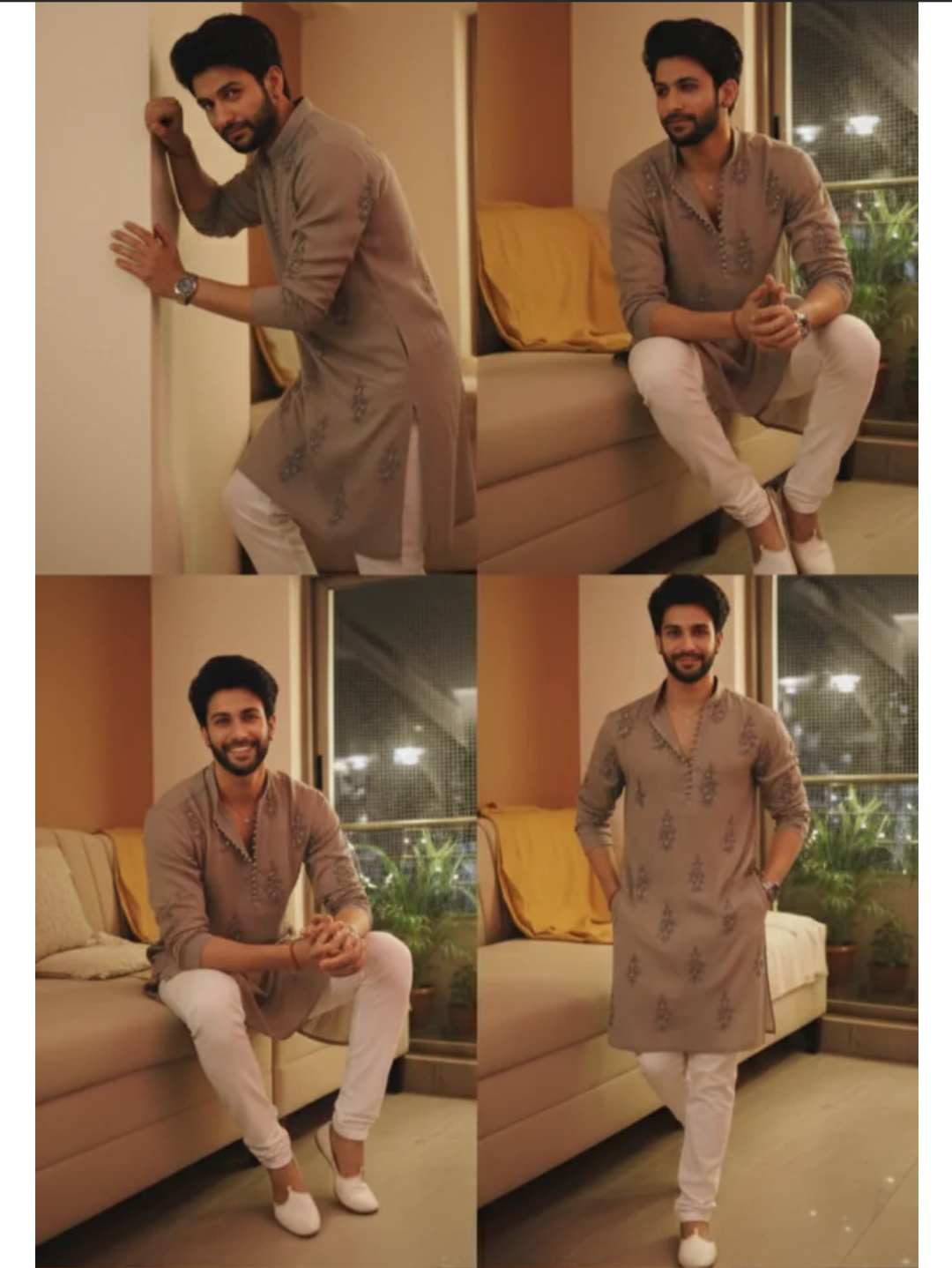Simmer Chiku kurta Pajama With Embroidery work