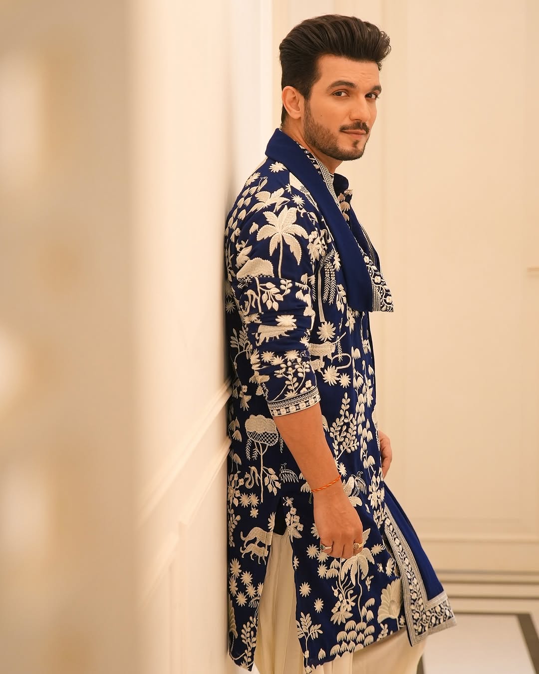 Arjun adition Neavy Blue 💙 Kurta set with Embroidery