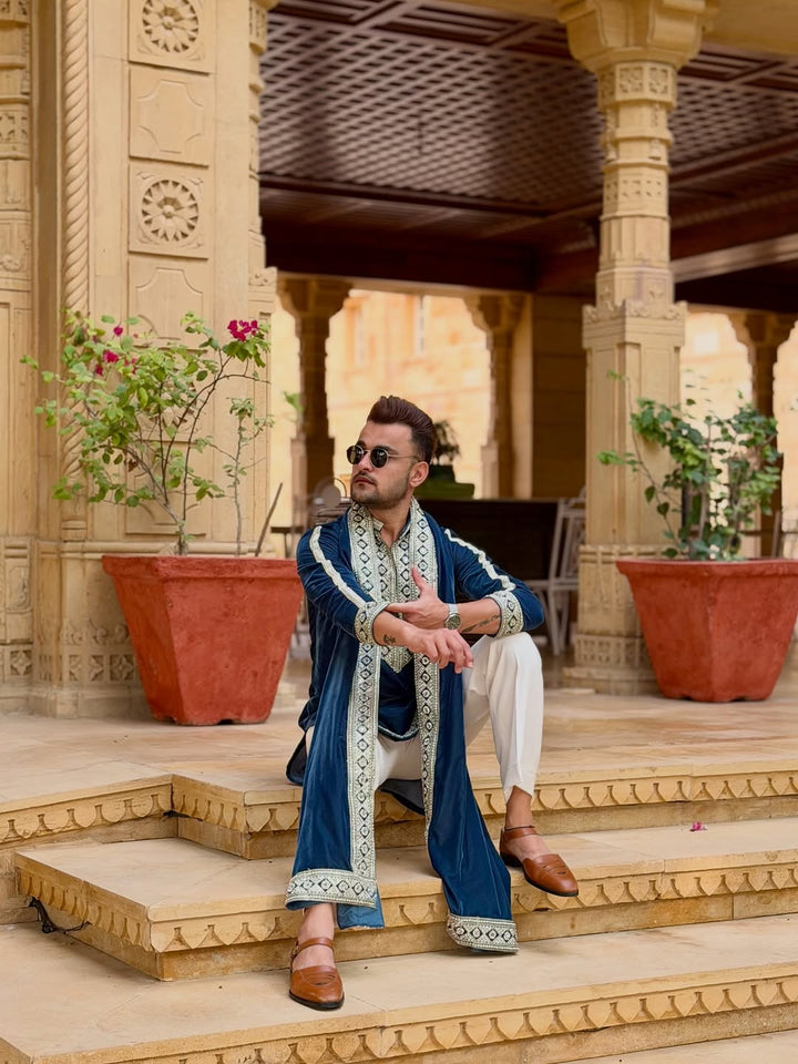 Neavy Blue Kurta Set With dupatta